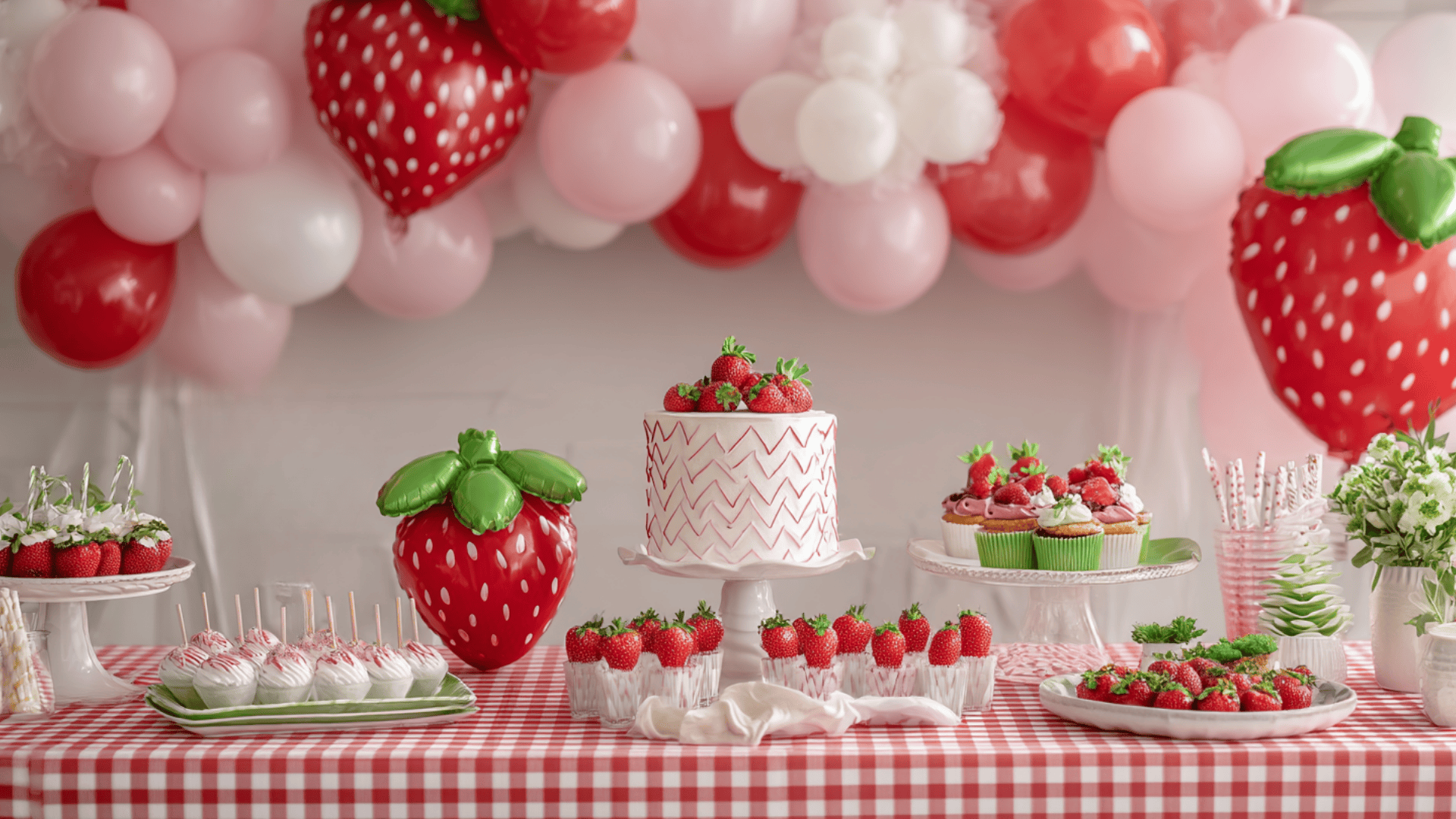 berry sweet strawberry baby shower theme