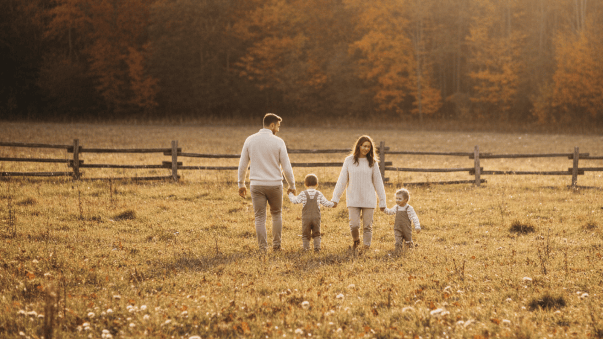 classic neutral tones for outdoor fall family photo outfits