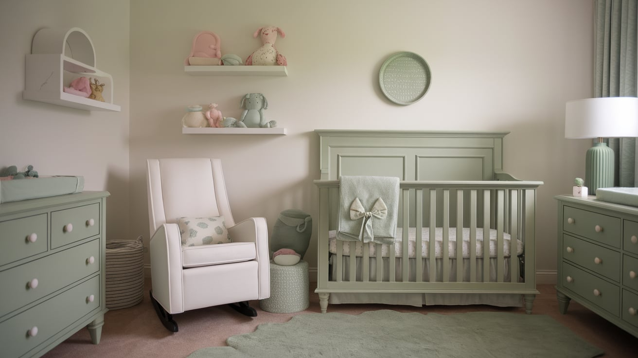color focused girl nursery theme