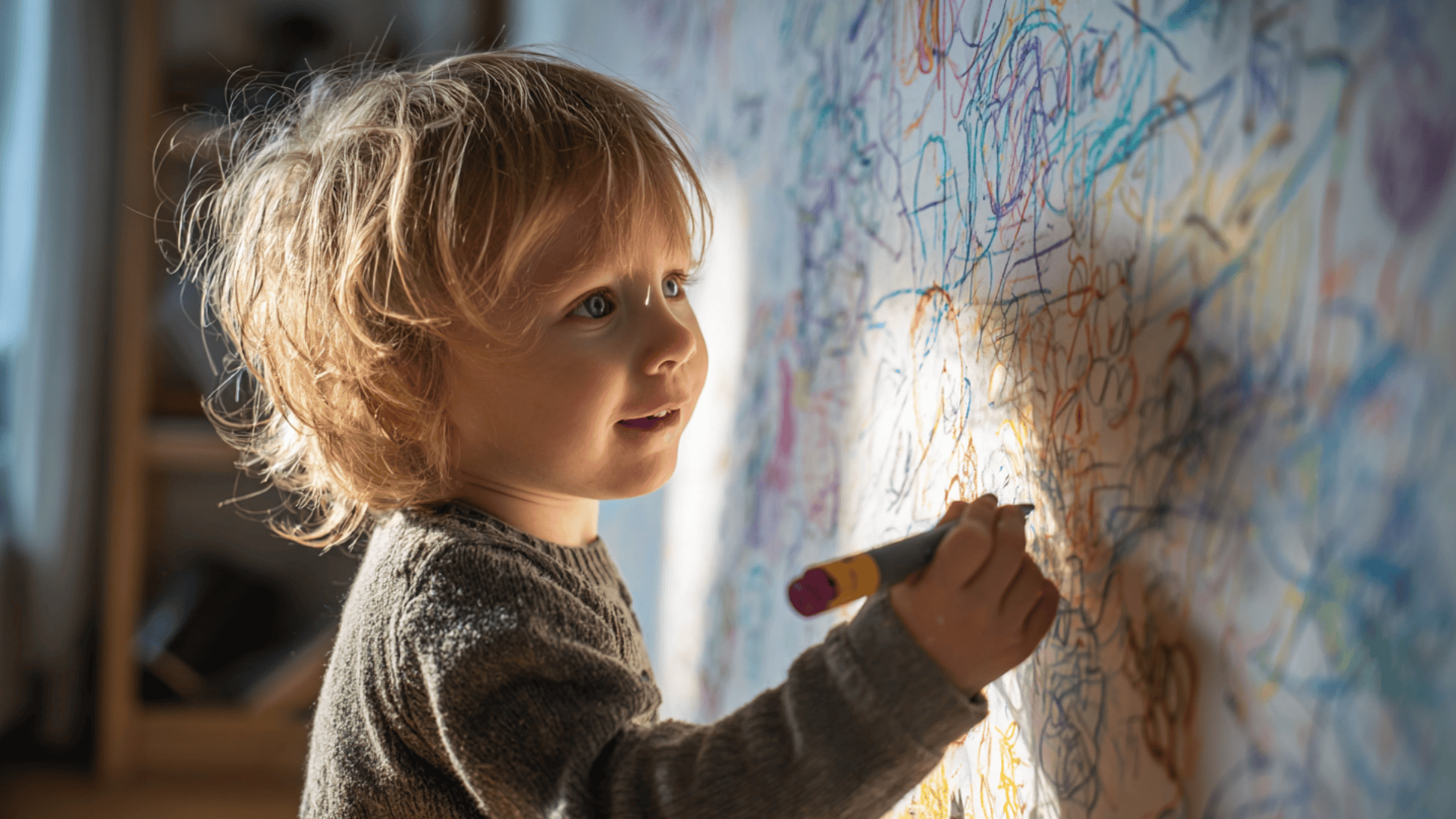 coloring the wall of paper