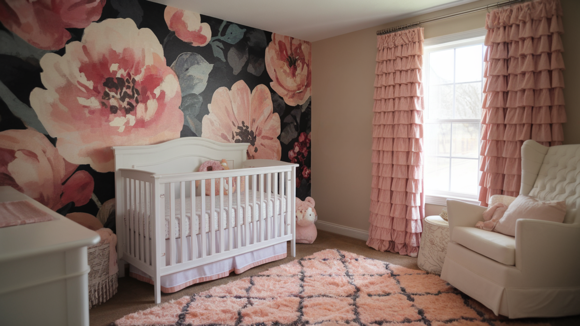 floral girl nursery theme