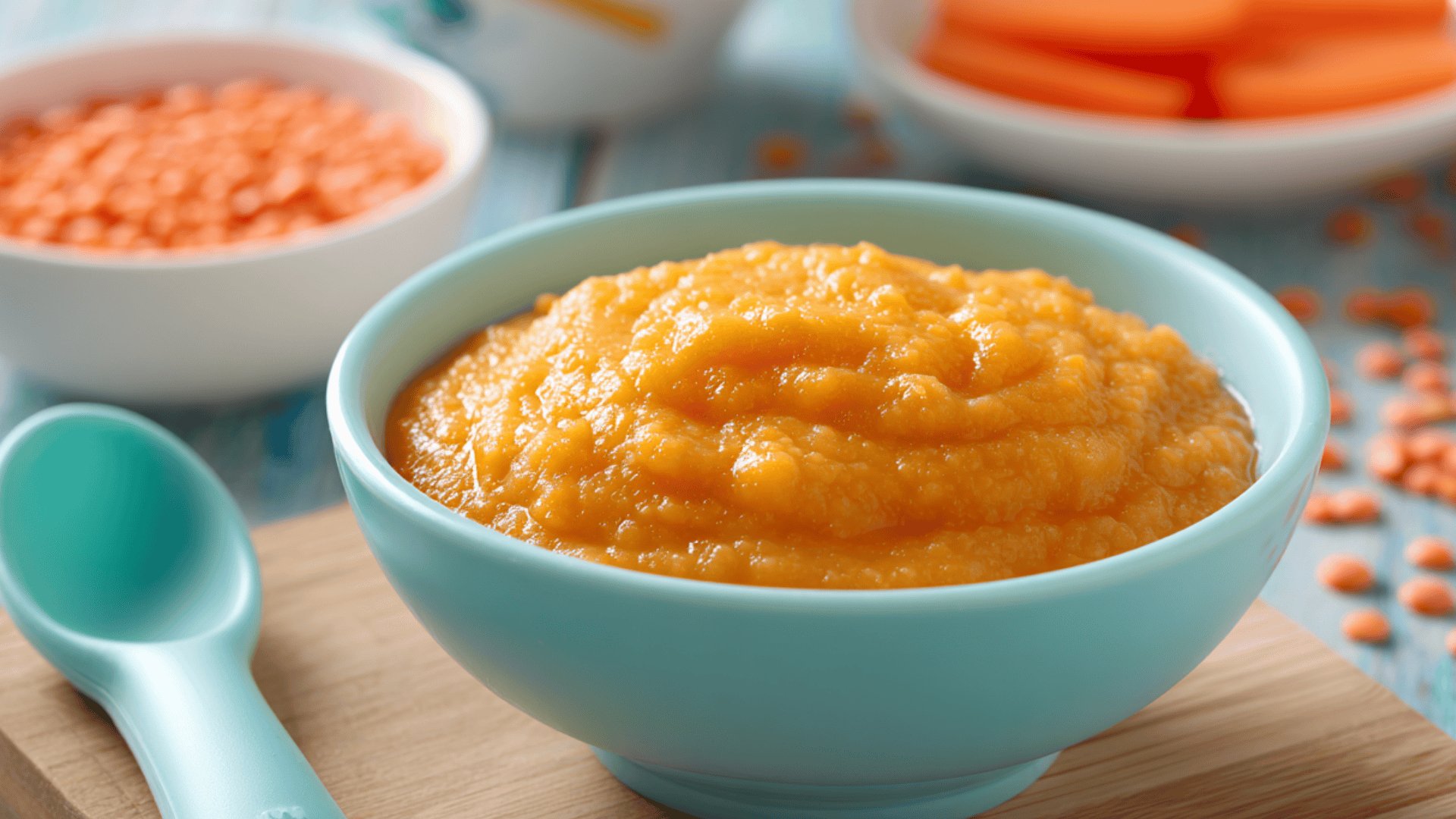 lentil and carrot puree homemade baby food