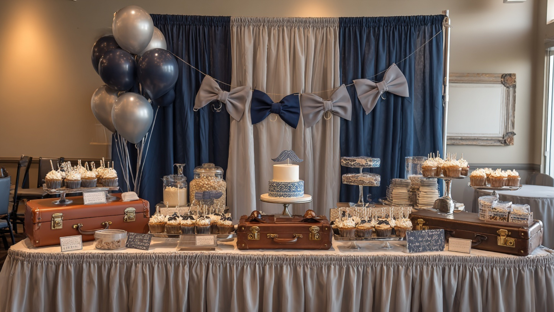 little gentlemen bow ties and mustaches