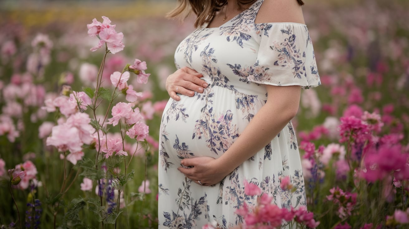 maternity photoshoot seasonal theme