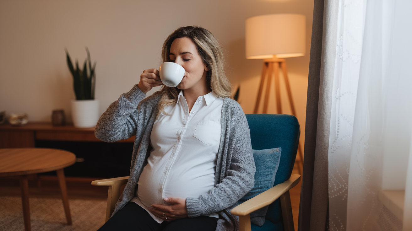 morning routine maternity photoshoot