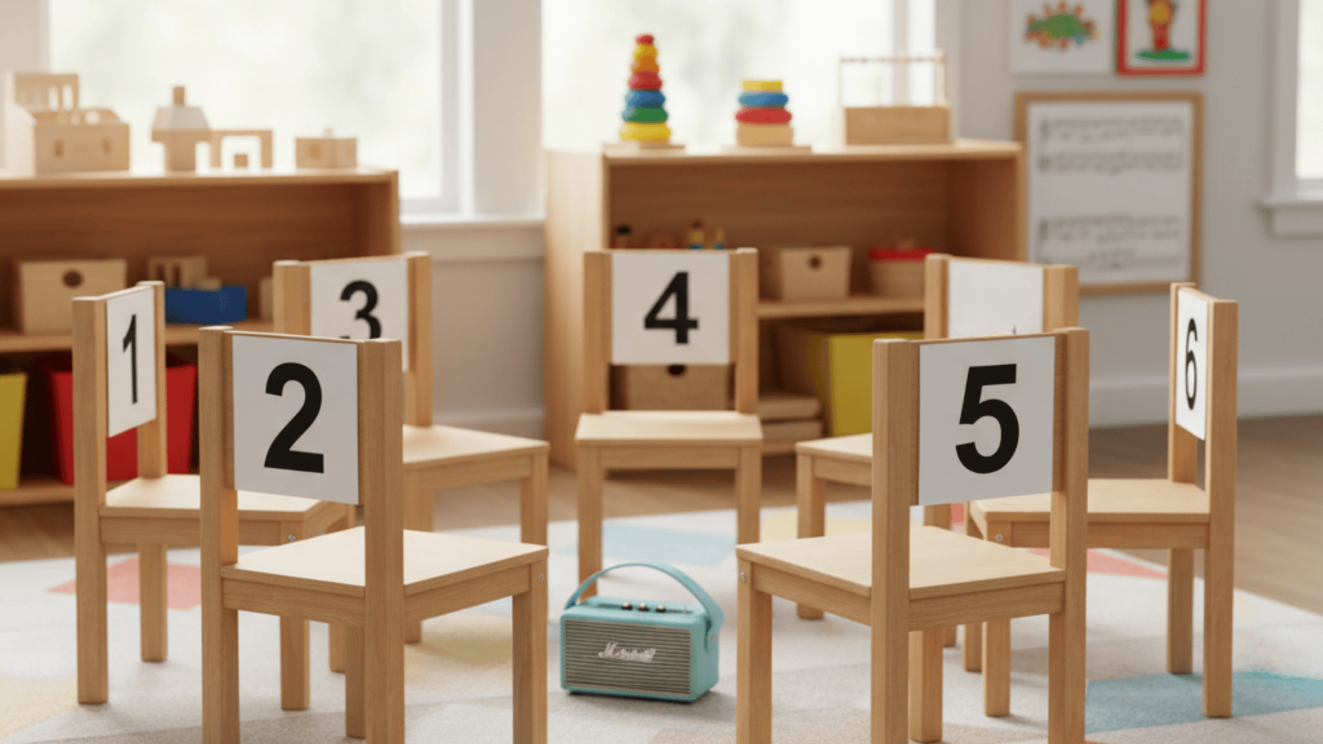 musical chairs with numbers maths activities for preschoolers