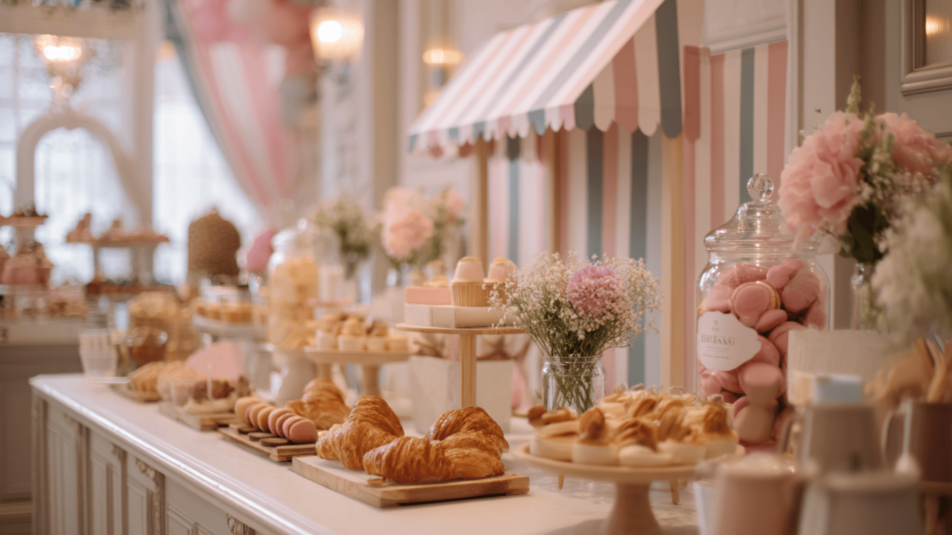 parisian café theme baby shower theme