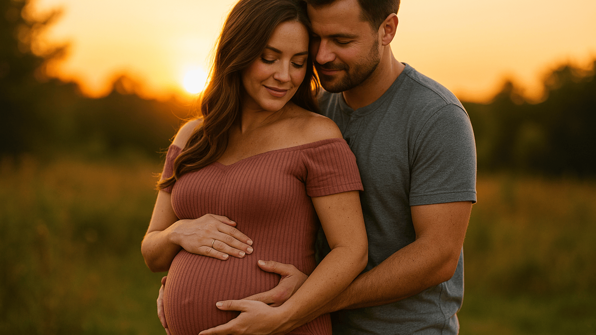 partner hugging from behind