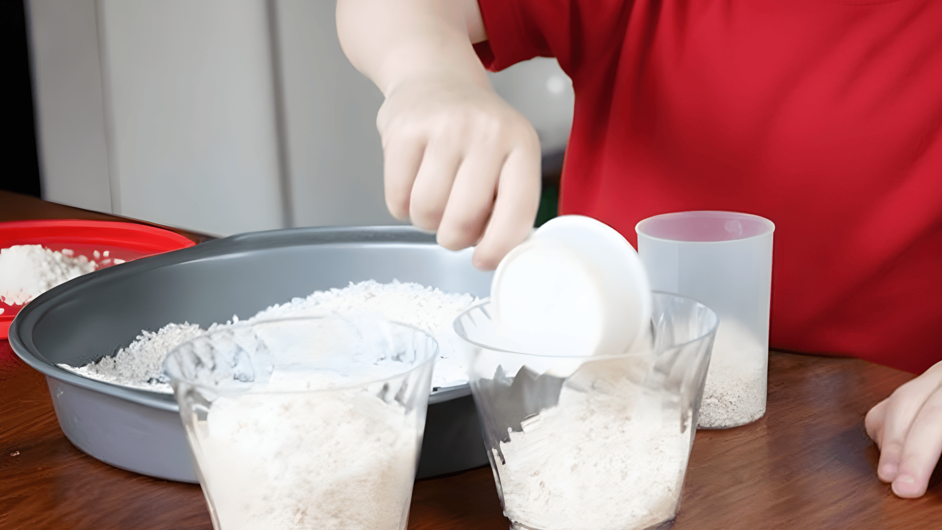pouring and measuring with rice or beans maths activities for preschoolers