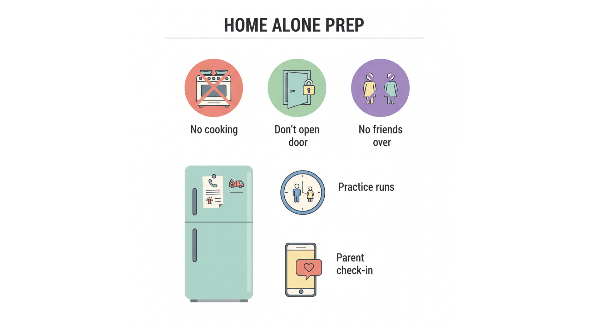 preparing your child to stay home alone