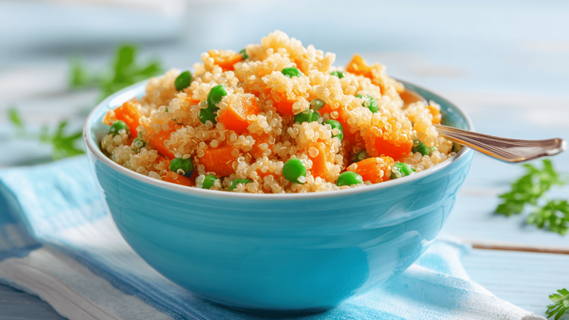 quinoa with peas and carrots homemade baby food