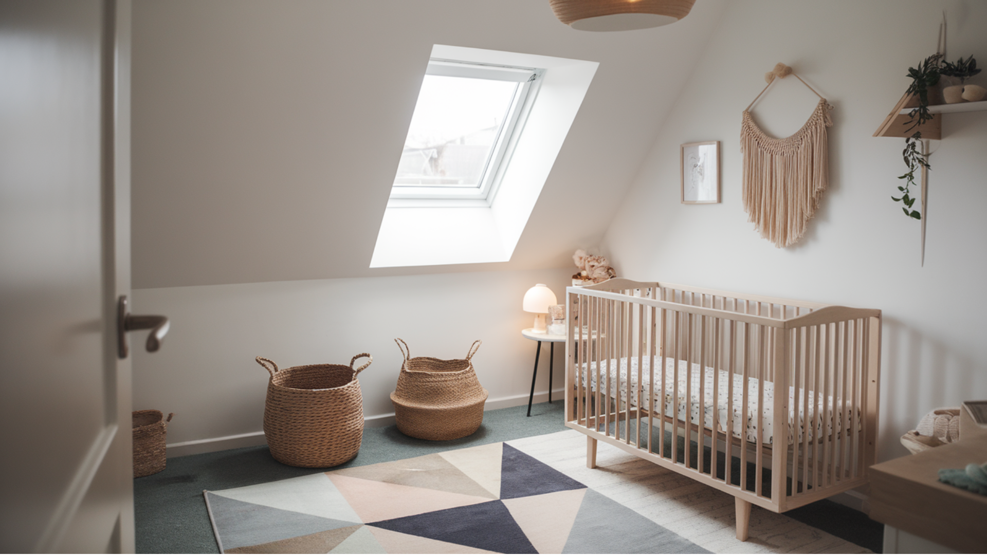 scandinavian girl nursery theme