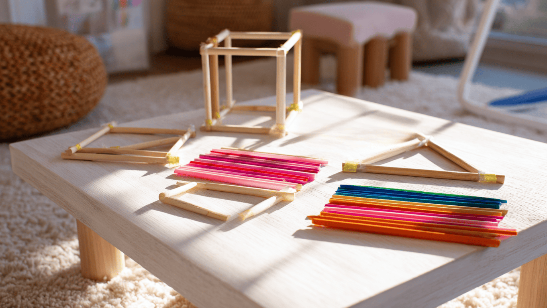 shape building with sticks math activities for preschoolers