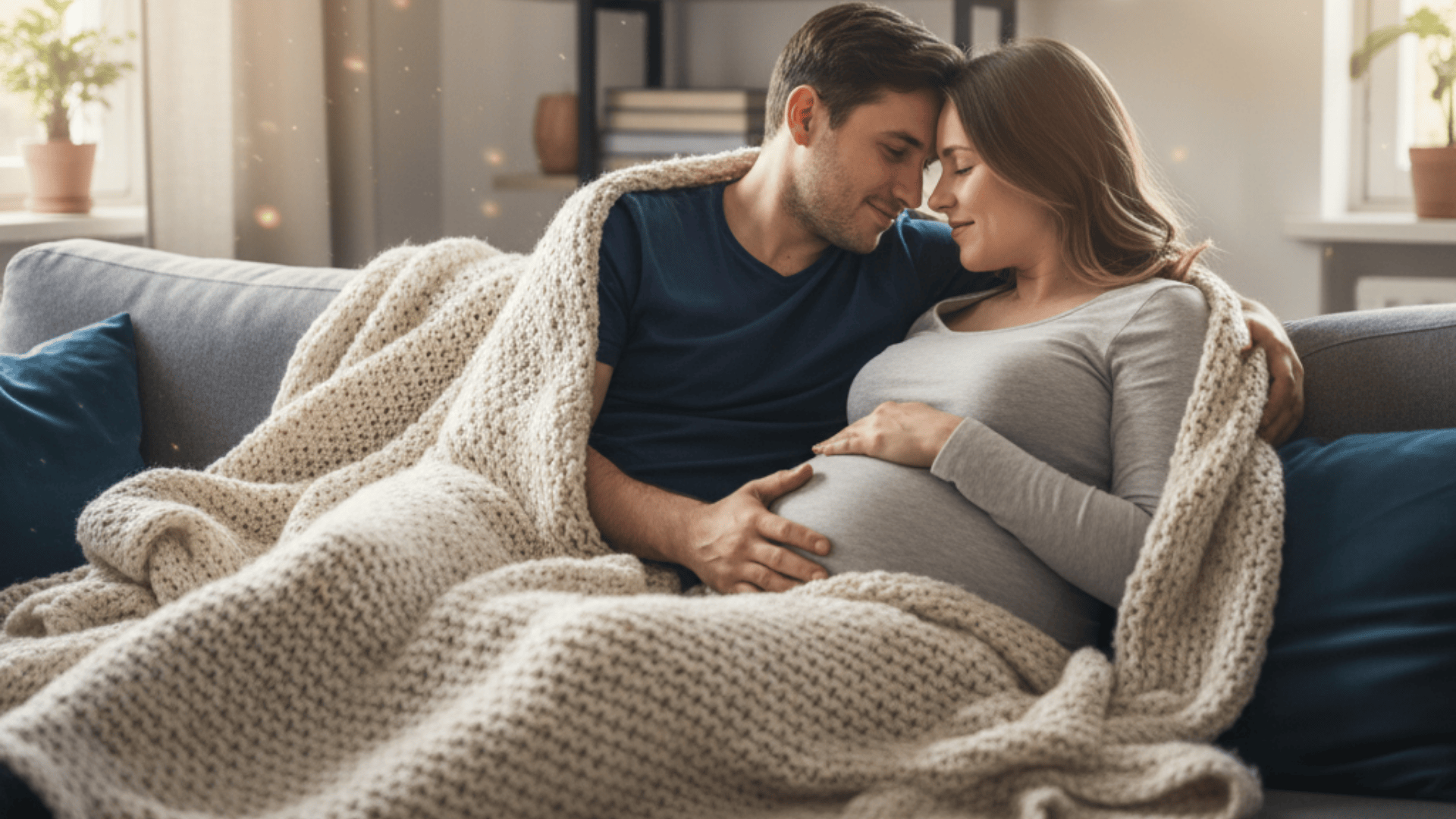 snuggling in a blanket