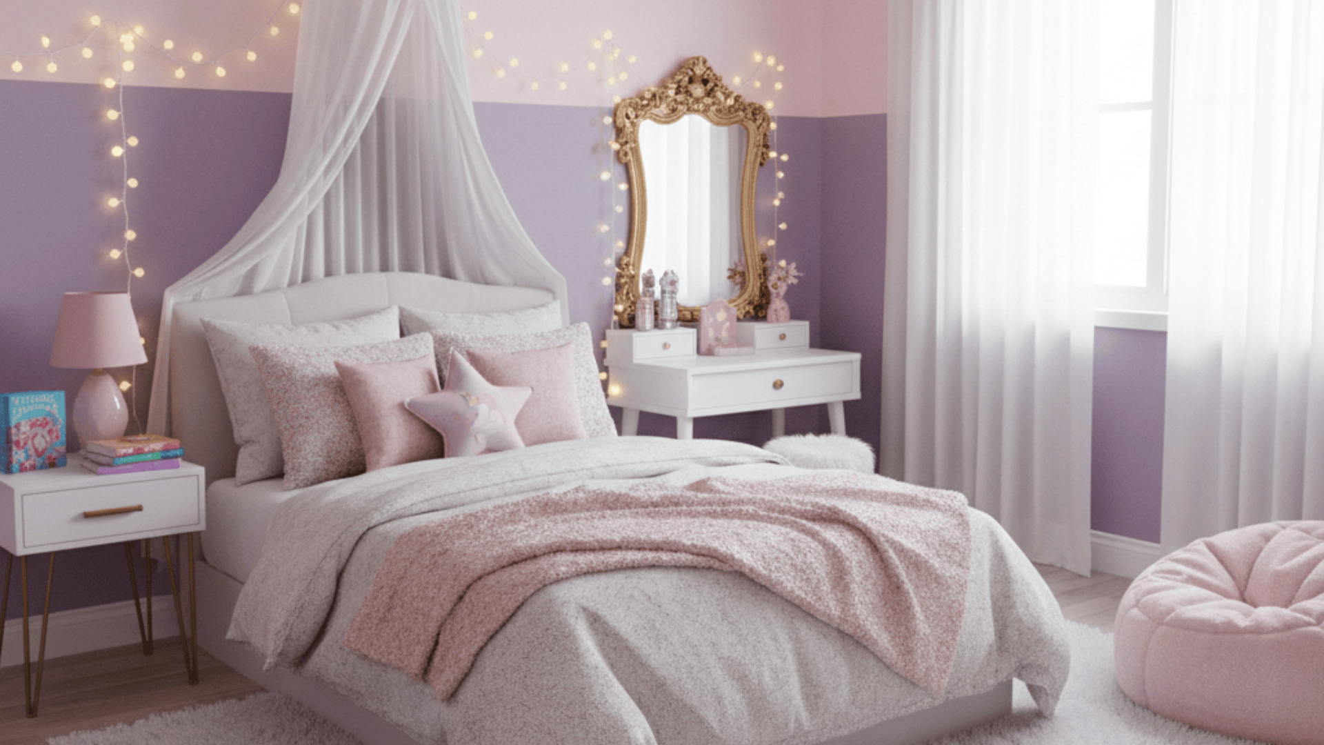 whimsical pinks and purples